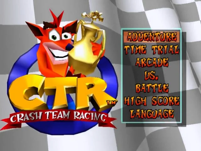 Main Menu Crash Team Racing - Cheat CTR PS1