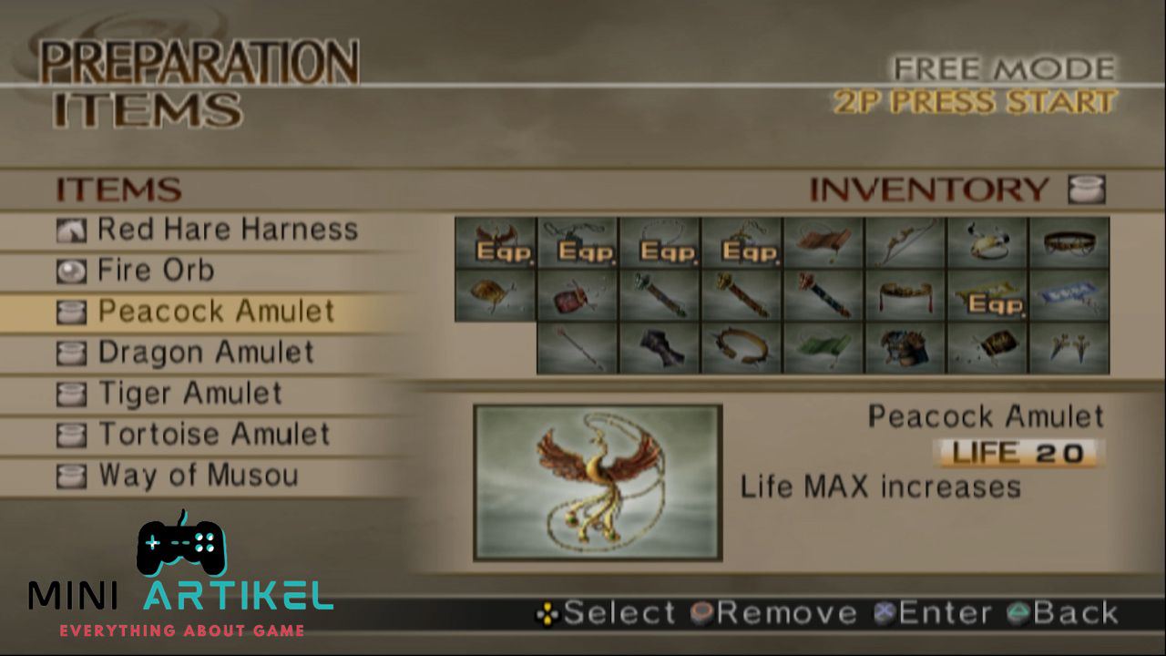 Semua Fungsi Items Dynasty Warriors 5 PS2