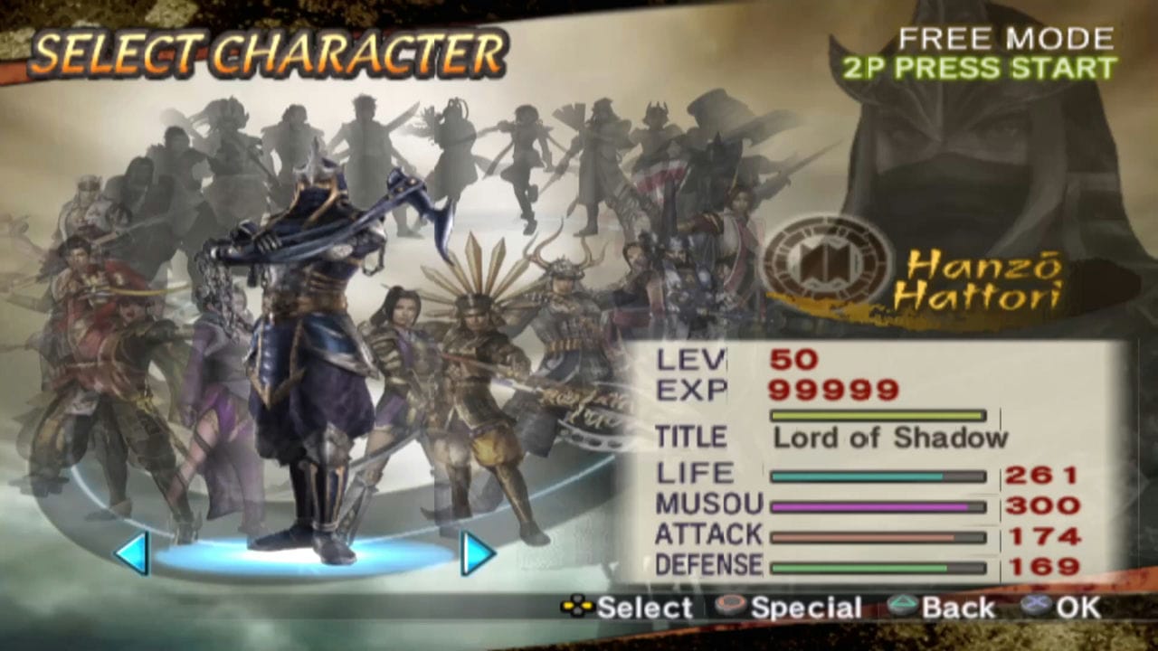 Cheat Samurai Warrior 2 PS2