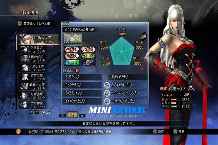 Level Up Karakter dan Senjata Basara 4 Sumeragi