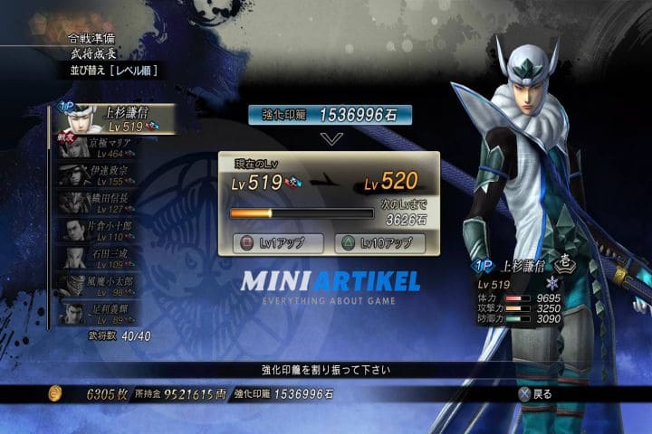 Leveling Up Karakter