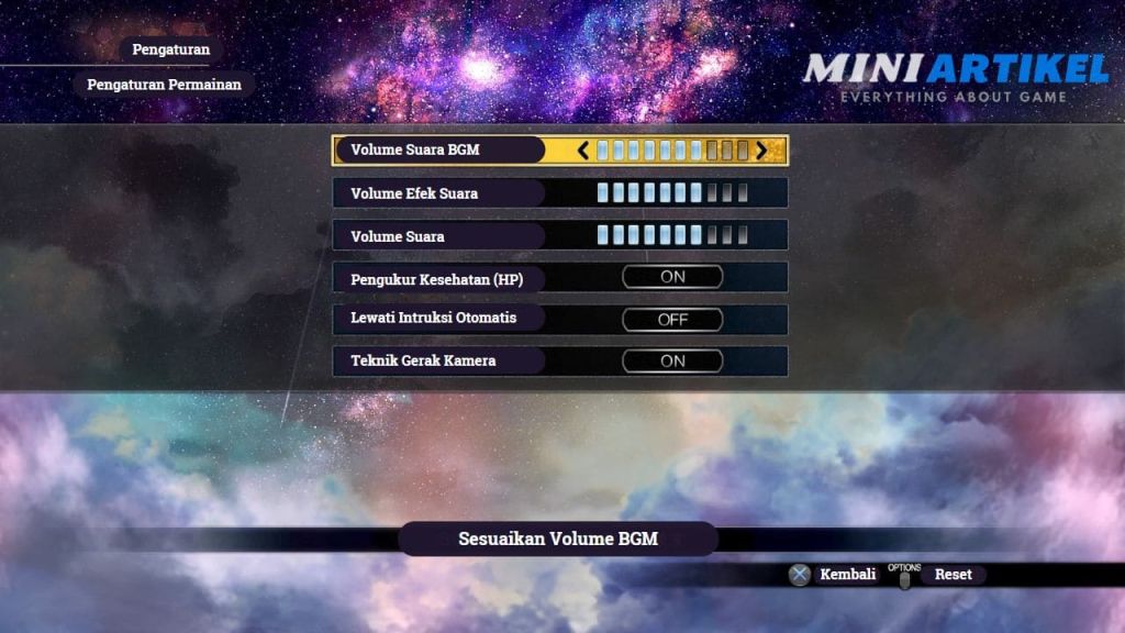 Pengaturan Permainan