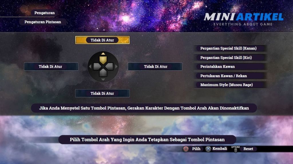 Pengaturan Pintasan Tombol Basara 4 Sumeragi