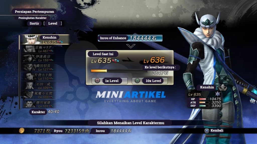 Peningkatan Karakter - Basara 4 Sumeragi