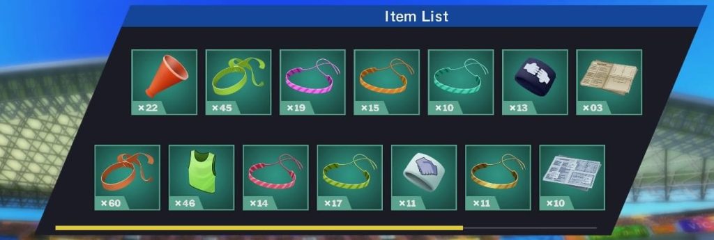 List Training Item Captain Tsubasa Rise of New Champions