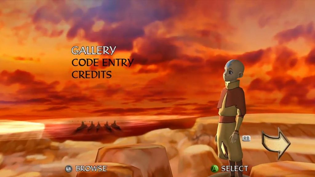 Code Entry Menu - Cheat Avatar The Last Airbender - Burning Earth