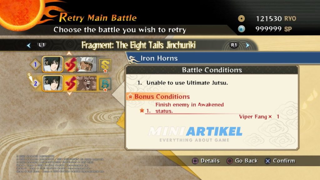 Cara Mendapatkan Ninja Tools Item Naruto Shippuden Ultimate Ninja Storm 2 - Challenge Main Battle Again